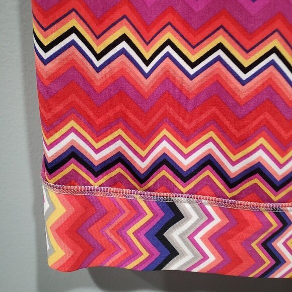 Trina Turk Multi Zinnia Zig Zag Printed Sheath Dress Colorful Capsleeve Retro XS - Picture 6 of 15